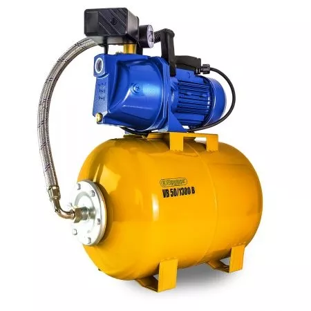 VB 50/1300 B Installation d'eau domestique, avec roue INOX, 1300 W, 5.400 l/h, 4,7 bar, 50 L
