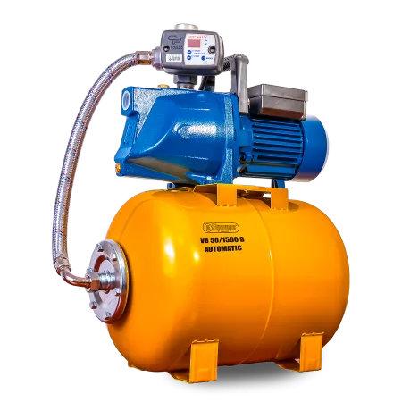 VB 50/1500 B Automatic Installation d'eau domestique, avec roue INOX, 1500 W, 6.300 l/h, 4,8 bar, 50 L